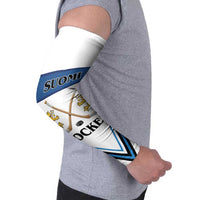 Finland Hockey Custom Arm Sleeves Suomi Lion Ice Pride 2026 White Version