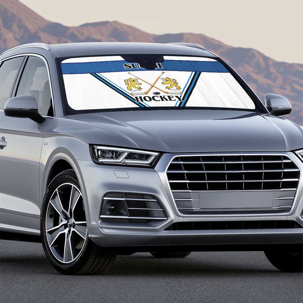 Finland Hockey Auto Sun Shade Suomi Lion Ice Pride 2026 White Version