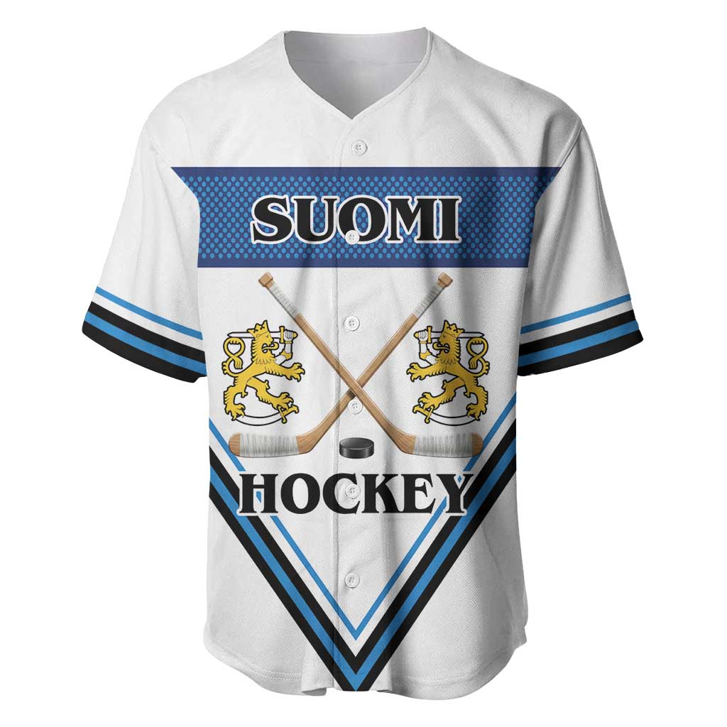 Finland Hockey Custom Baseball Jersey Suomi Lion Ice Pride 2026 White Version