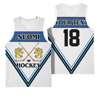 Finland Hockey Custom Basketball Jersey Suomi Lion Ice Pride 2026 White Version