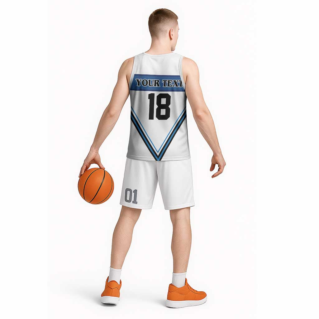Finland Hockey Custom Basketball Jersey Suomi Lion Ice Pride 2026 White Version