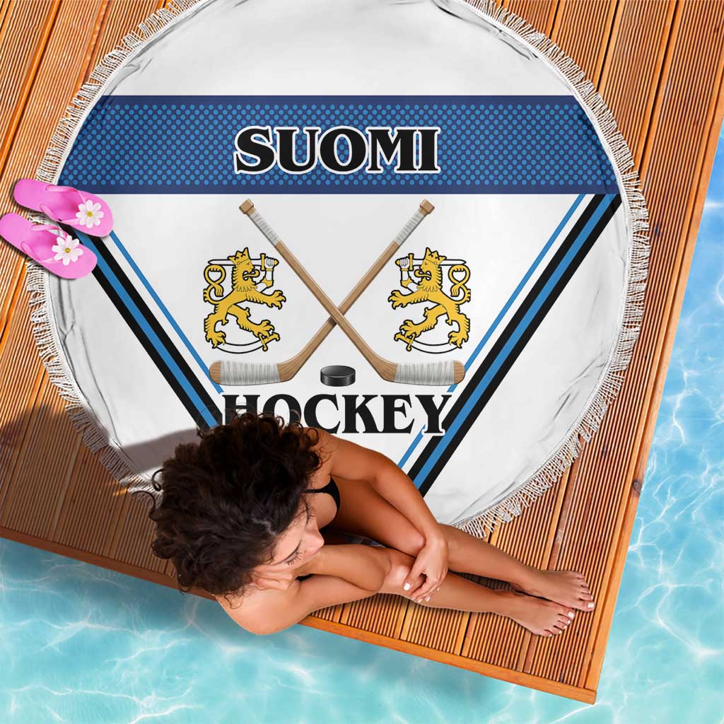 Finland Hockey Beach Blanket Suomi Lion Ice Pride 2026 White Version