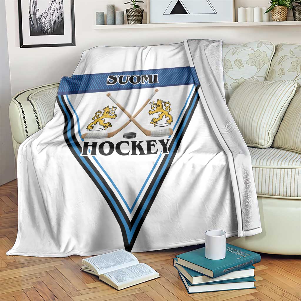 Finland Hockey Blanket Suomi Lion Ice Pride 2026 White Version