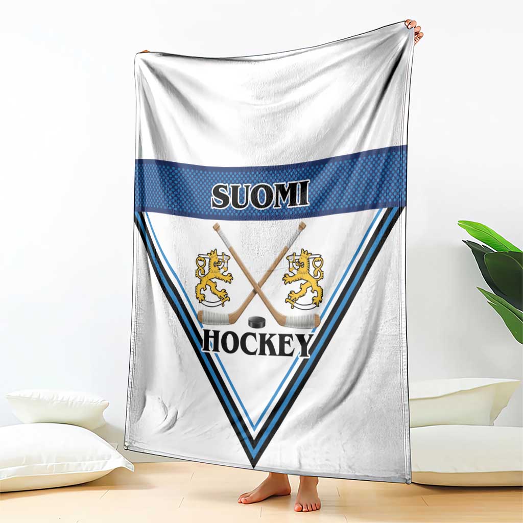 Finland Hockey Blanket Suomi Lion Ice Pride 2026 White Version