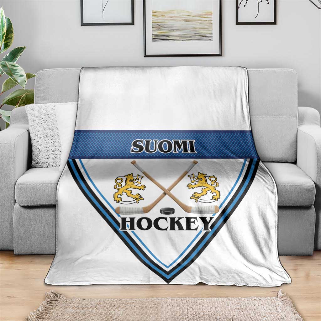 Finland Hockey Blanket Suomi Lion Ice Pride 2026 White Version