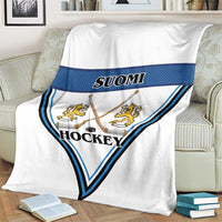 Finland Hockey Blanket Suomi Lion Ice Pride 2026 White Version