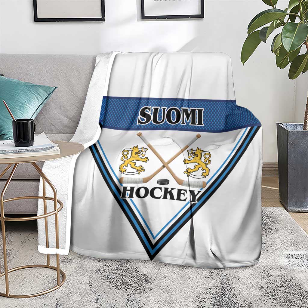Finland Hockey Blanket Suomi Lion Ice Pride 2026 White Version