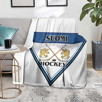 Finland Hockey Blanket Suomi Lion Ice Pride 2026 White Version