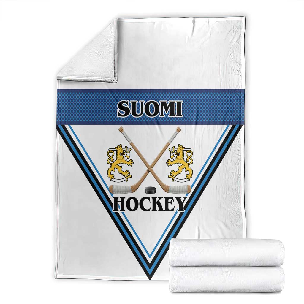 Finland Hockey Blanket Suomi Lion Ice Pride 2026 White Version