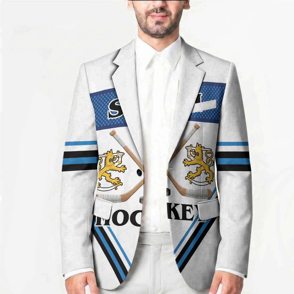 Finland Hockey Custom Blazer Suomi Lion Ice Pride 2026 White Version