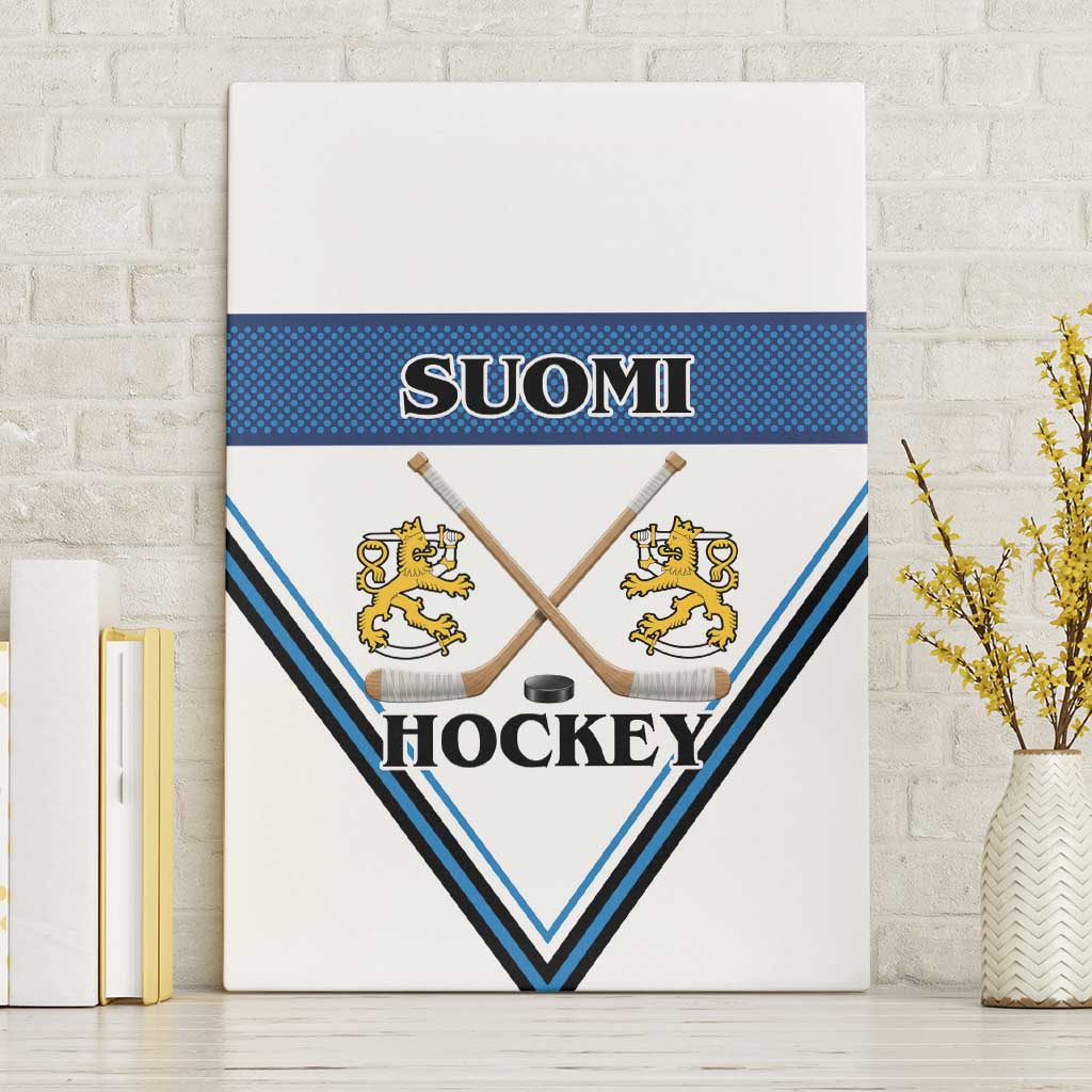 Finland Hockey Canvas Wall Art Suomi Lion Ice Pride 2026 White Version