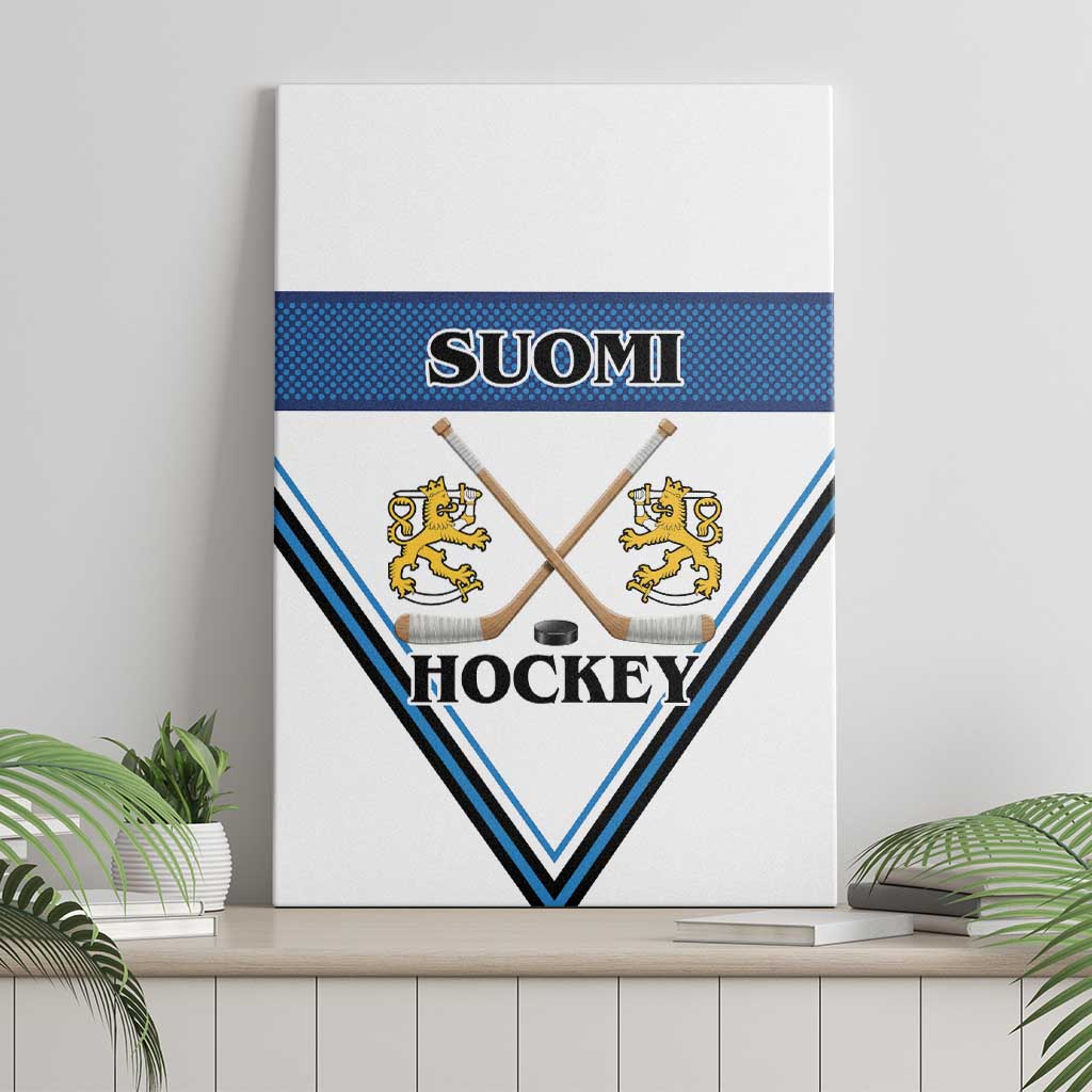 Finland Hockey Canvas Wall Art Suomi Lion Ice Pride 2026 White Version