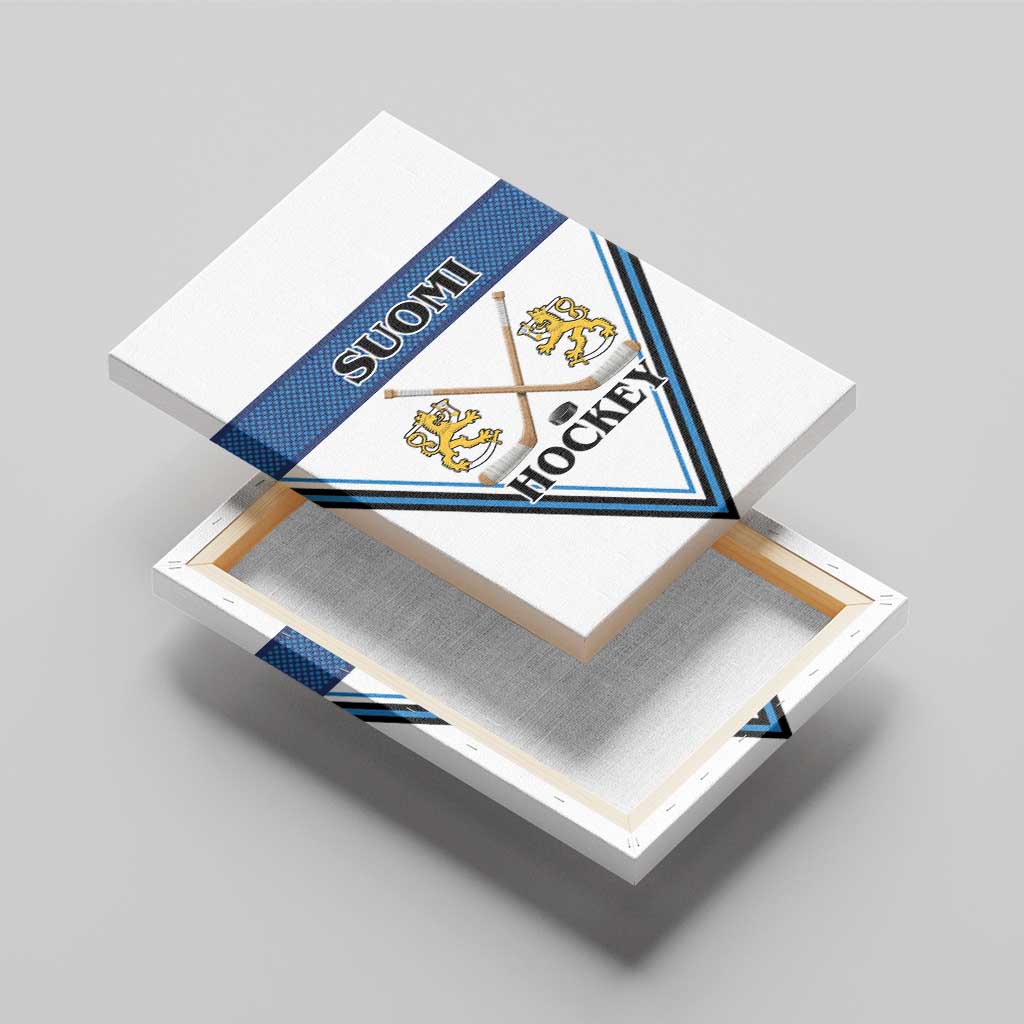 Finland Hockey Canvas Wall Art Suomi Lion Ice Pride 2026 White Version