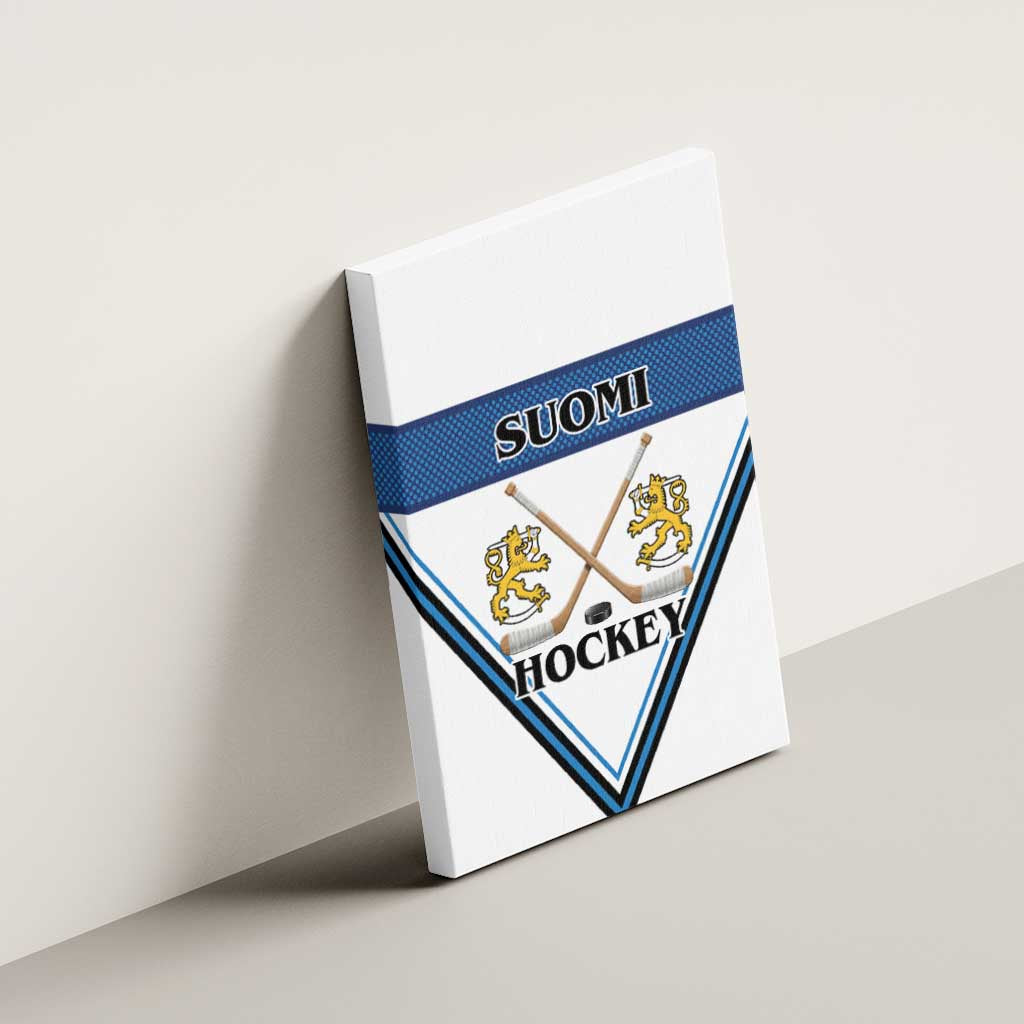 Finland Hockey Canvas Wall Art Suomi Lion Ice Pride 2026 White Version