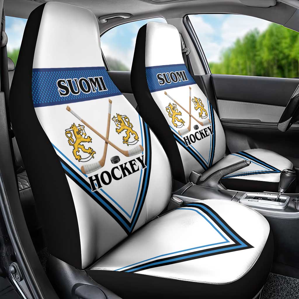 Finland Hockey Car Seat Cover Suomi Lion Ice Pride 2026 White Version