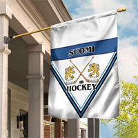 Finland Hockey Garden Flag Suomi Lion Ice Pride 2026 White Version