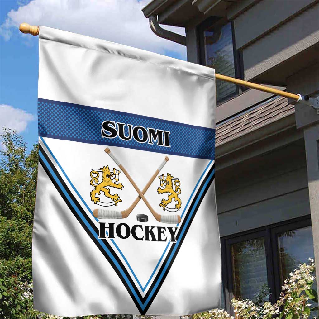 Finland Hockey Garden Flag Suomi Lion Ice Pride 2026 White Version
