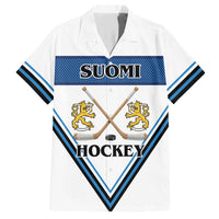 Finland Hockey Custom Hawaiian Shirt Suomi Lion Ice Pride 2026 White Version