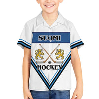 Finland Hockey Custom Hawaiian Shirt Suomi Lion Ice Pride 2026 White Version