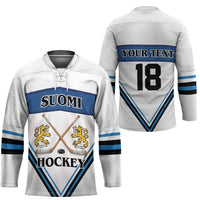 Finland Hockey Custom Hockey Jersey Suomi Lion Ice Pride 2026 White Version
