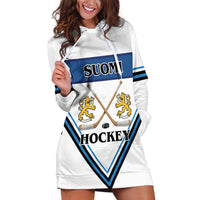 Finland Hockey Custom Hoodie Dress Suomi Lion Ice Pride 2026 White Version