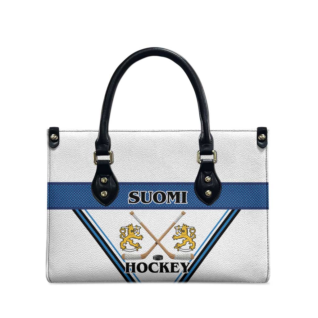 Finland Hockey Leather Bag Suomi Lion Ice Pride 2026 White Version