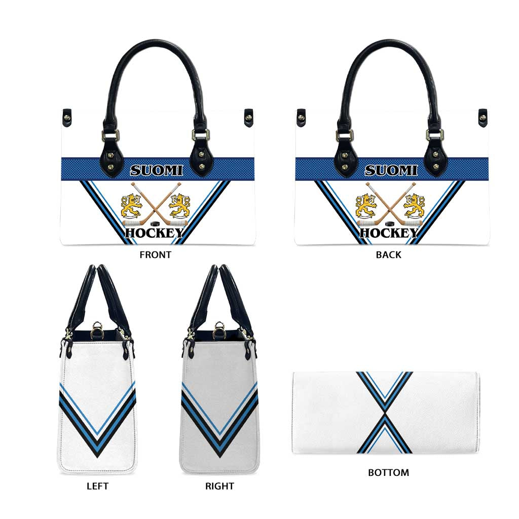 Finland Hockey Leather Bag Suomi Lion Ice Pride 2026 White Version