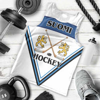 Finland Hockey Custom Men Tank Top Suomi Lion Ice Pride 2026 White Version