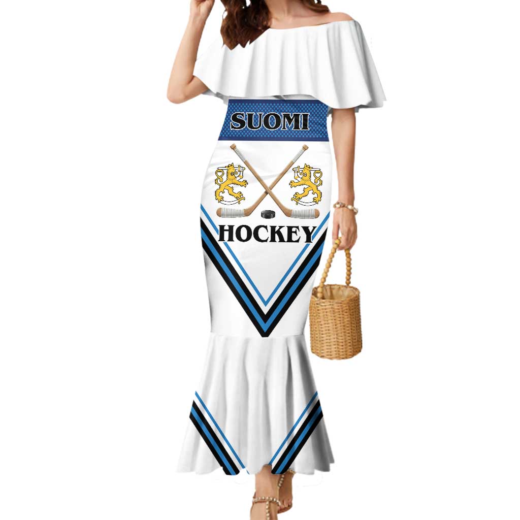 Finland Hockey Custom Mermaid Dress Suomi Lion Ice Pride 2026 White Version