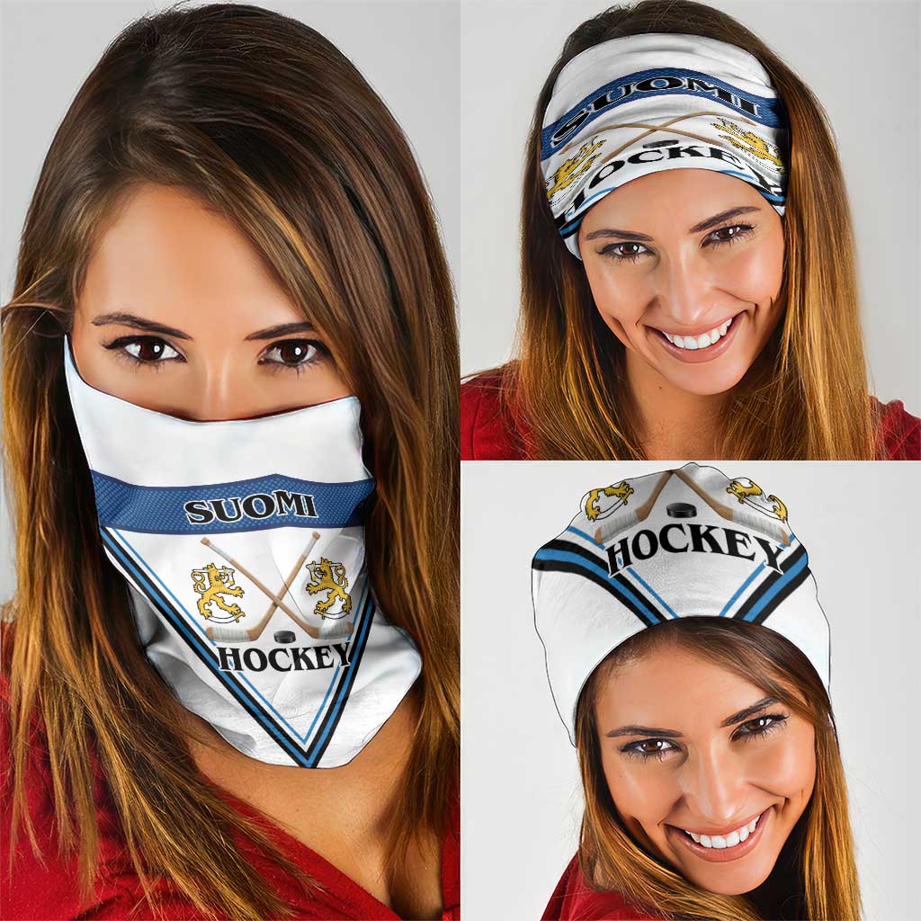 Finland Hockey Neck Gaiter Suomi Lion Ice Pride 2026 White Version