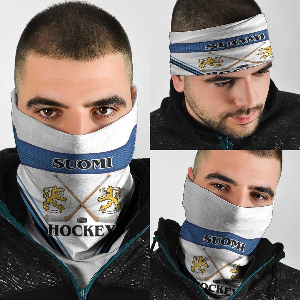 Finland Hockey Neck Gaiter Suomi Lion Ice Pride 2026 White Version