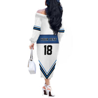 Finland Hockey Custom Off The Shoulder Long Sleeve Dress Suomi Lion Ice Pride 2026 White Version