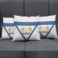 Finland Hockey Pillow Cover Suomi Lion Ice Pride 2026 White Version