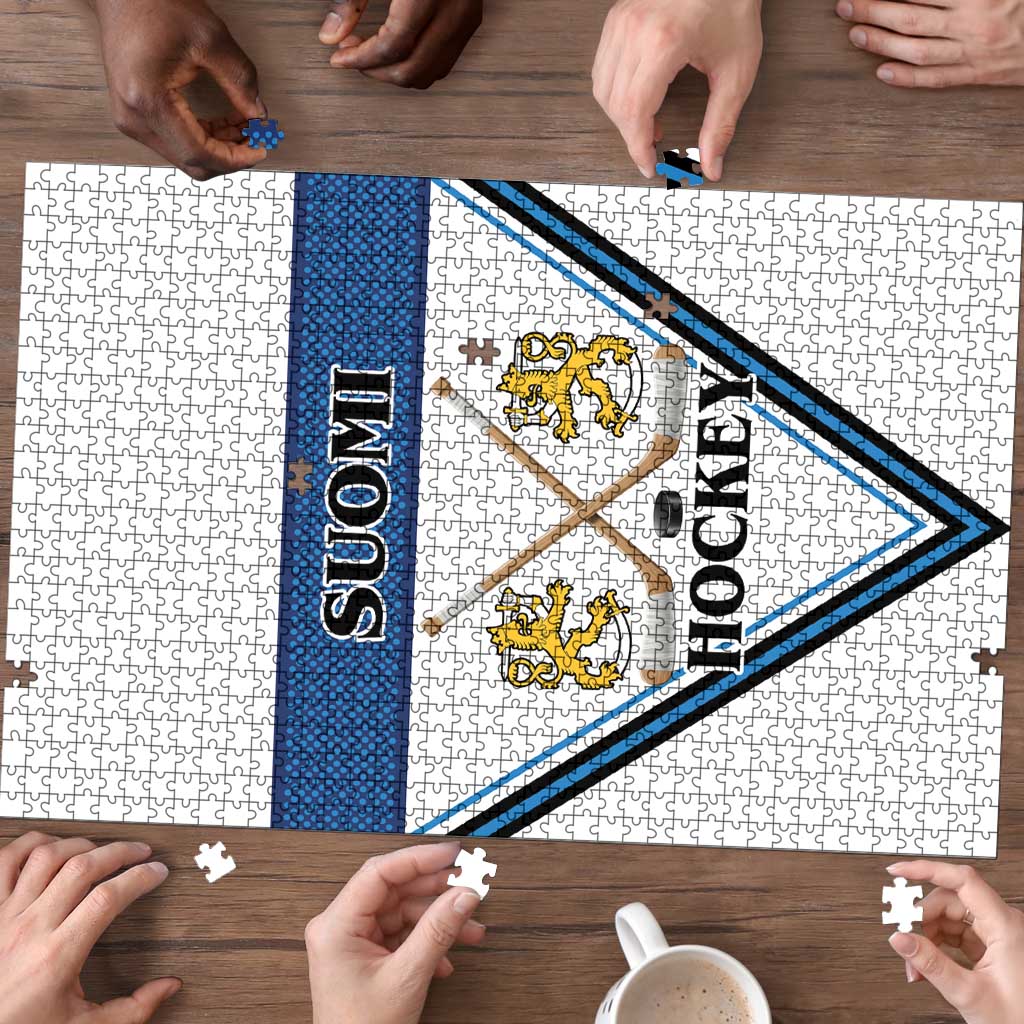 Finland Hockey Puzzle Suomi Lion Ice Pride 2026 White Version