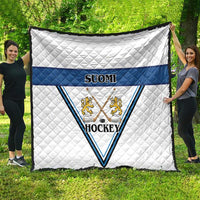 Finland Hockey Quilt Suomi Lion Ice Pride 2026 White Version