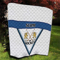 Finland Hockey Quilt Suomi Lion Ice Pride 2026 White Version