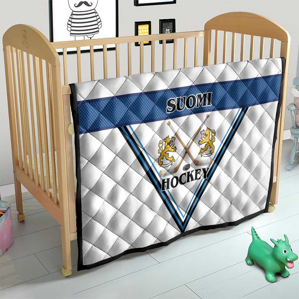 Finland Hockey Quilt Suomi Lion Ice Pride 2026 White Version
