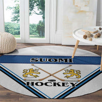 Finland Hockey Round Carpet Suomi Lion Ice Pride 2026 White Version