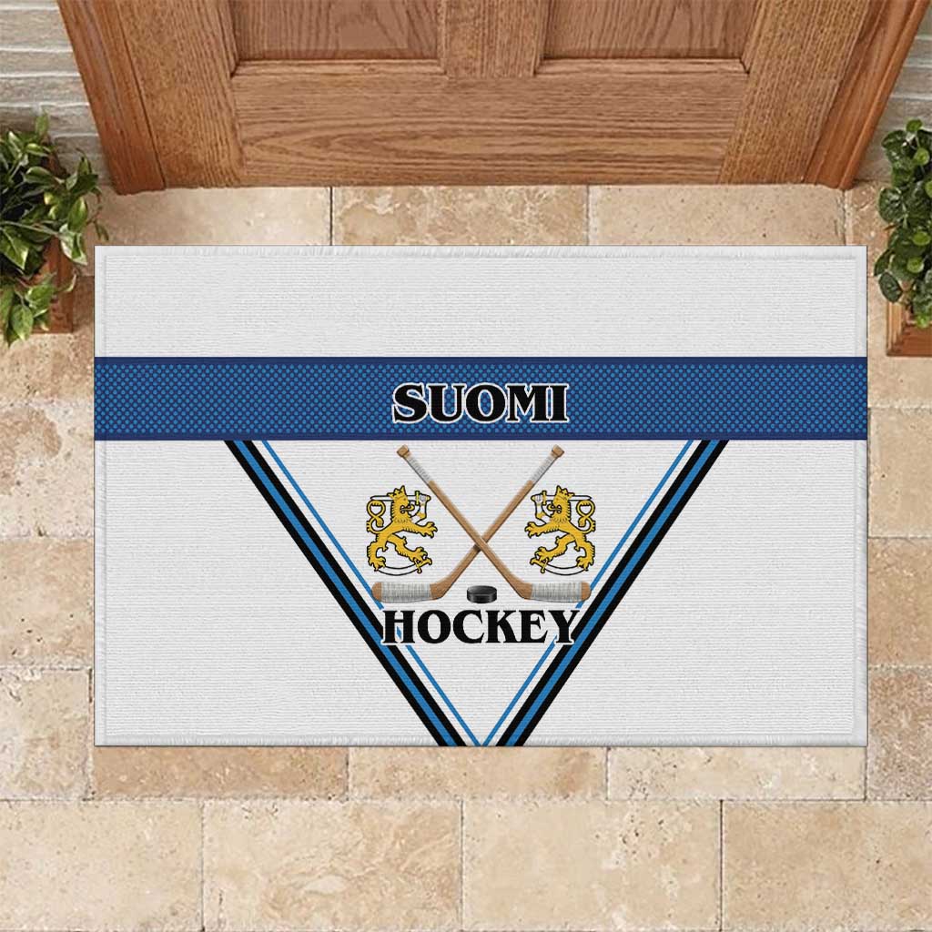 Finland Hockey Rubber Doormat Suomi Lion Ice Pride 2026 White Version