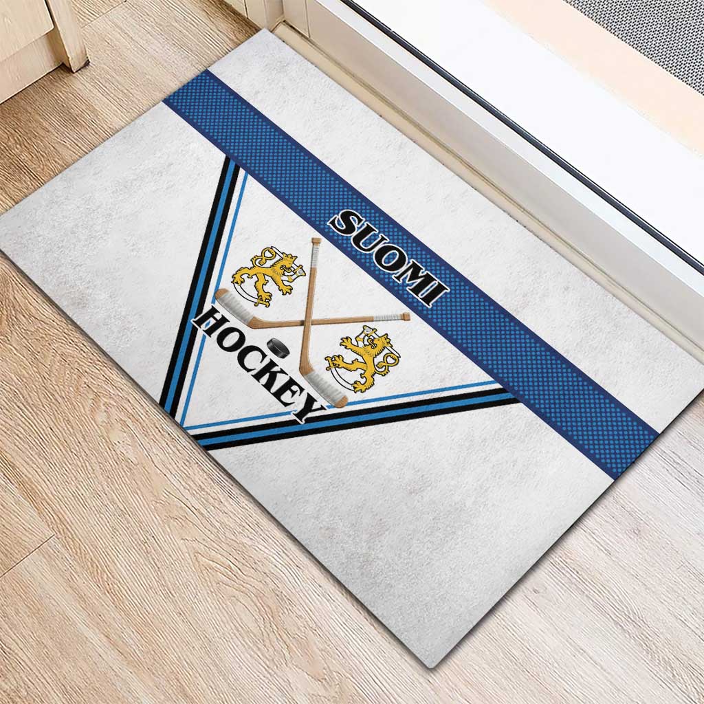 Finland Hockey Rubber Doormat Suomi Lion Ice Pride 2026 White Version
