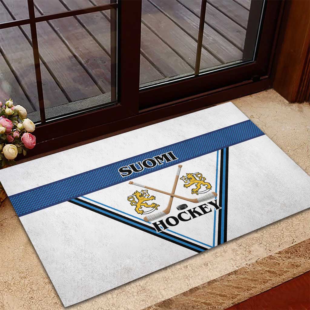 Finland Hockey Rubber Doormat Suomi Lion Ice Pride 2026 White Version
