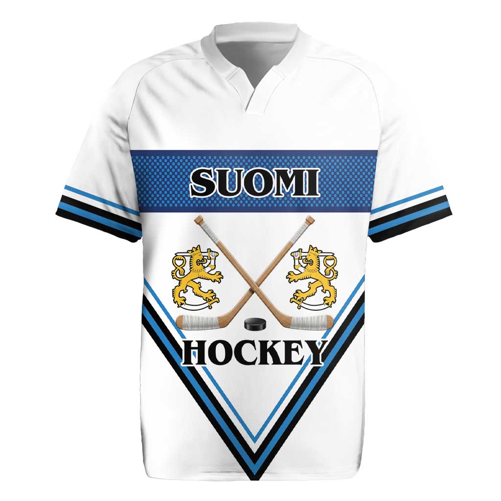 Finland Hockey Custom Rugby Jersey Suomi Lion Ice Pride 2026 White Version