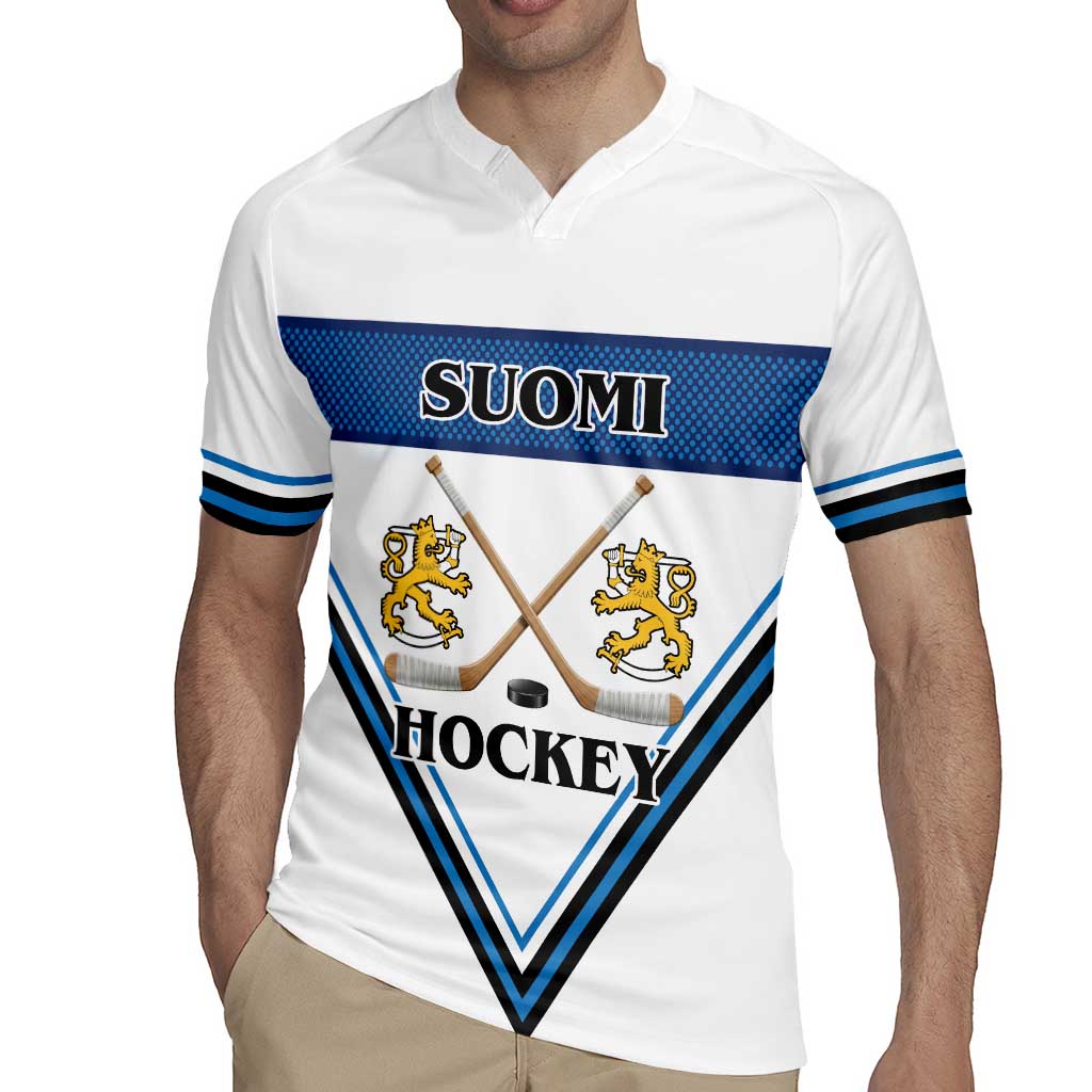 Finland Hockey Custom Rugby Jersey Suomi Lion Ice Pride 2026 White Version
