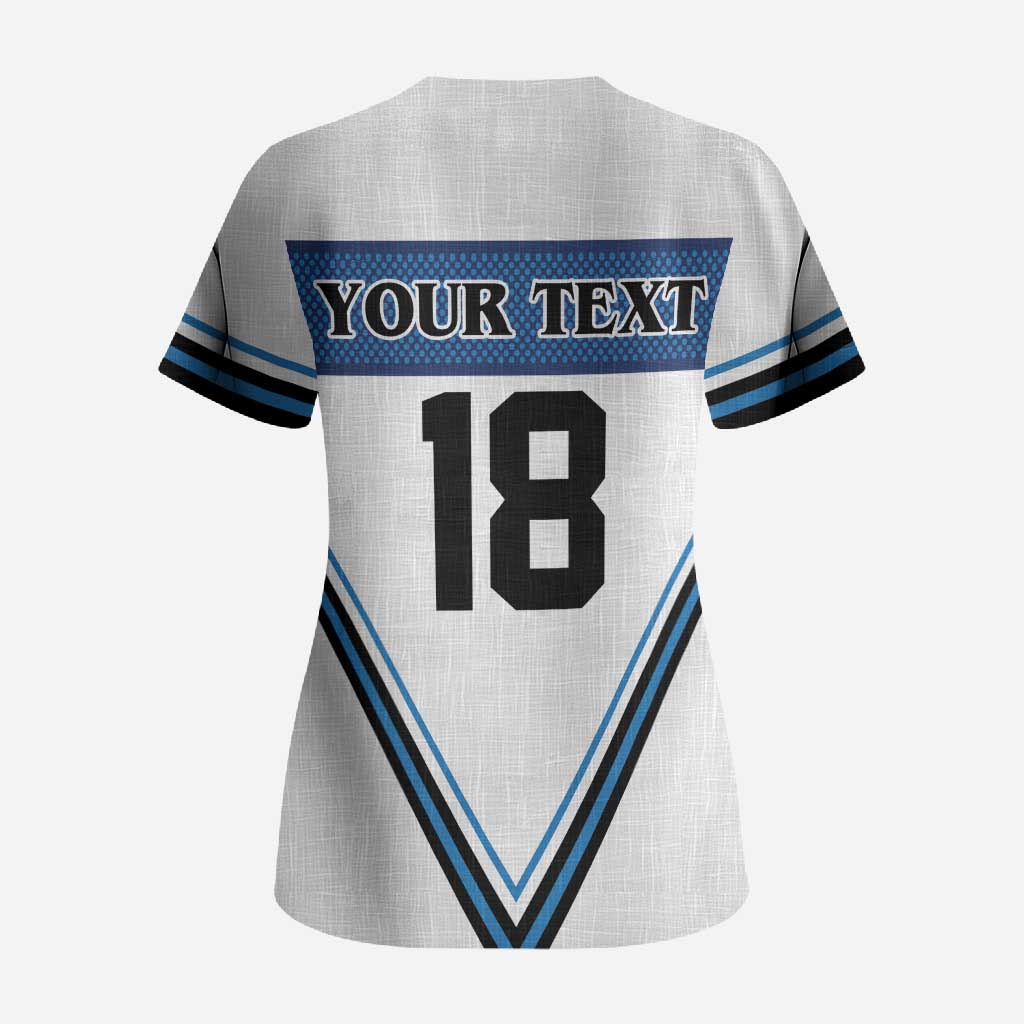 Finland Hockey Custom Scrub Top Suomi Lion Ice Pride 2026 White Version