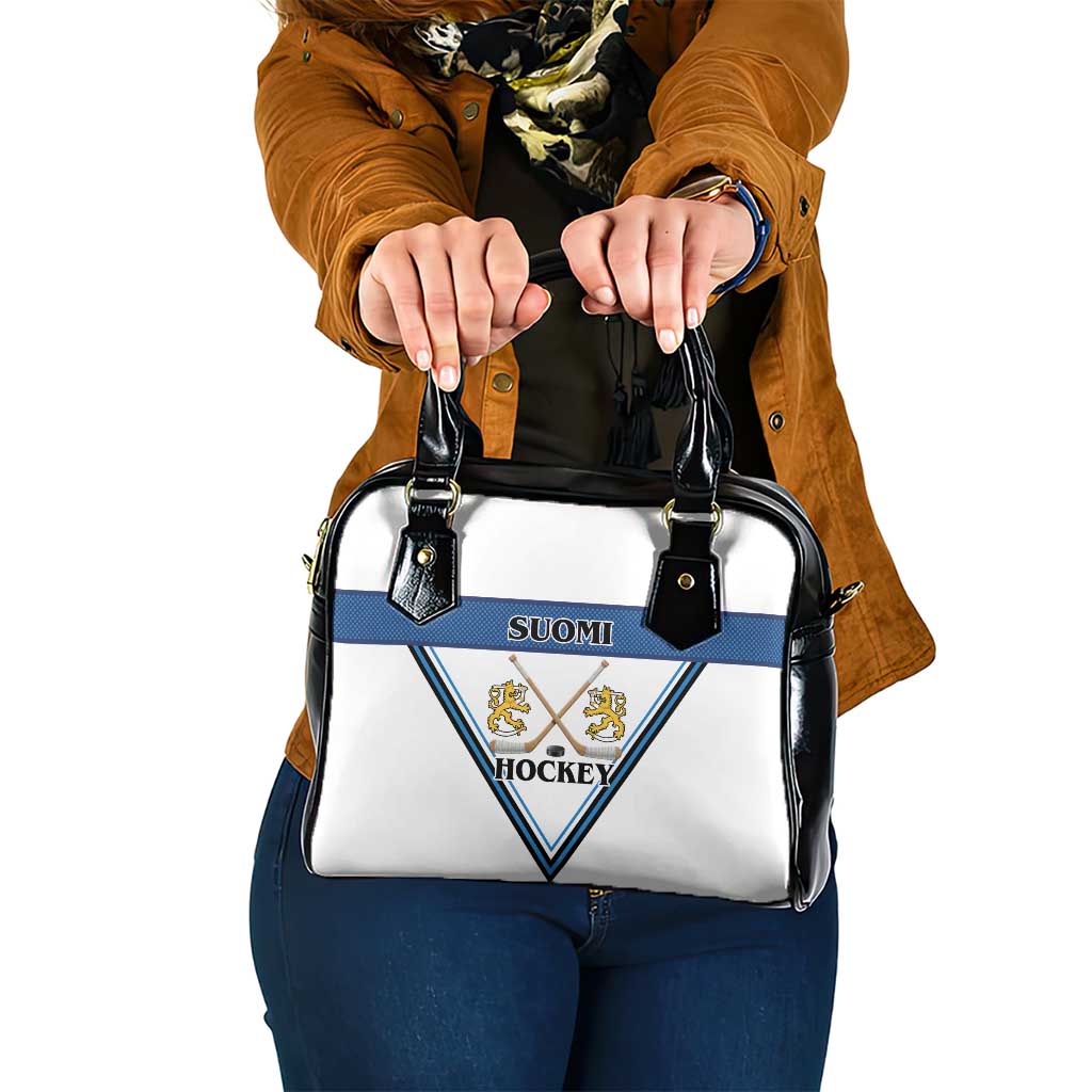 Finland Hockey Shoulder Handbag Suomi Lion Ice Pride 2026 White Version