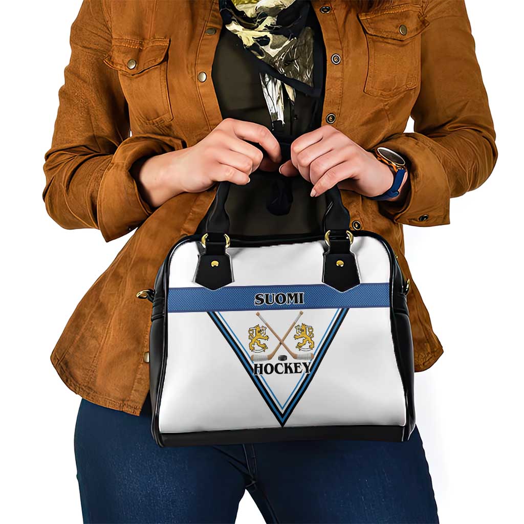 Finland Hockey Shoulder Handbag Suomi Lion Ice Pride 2026 White Version