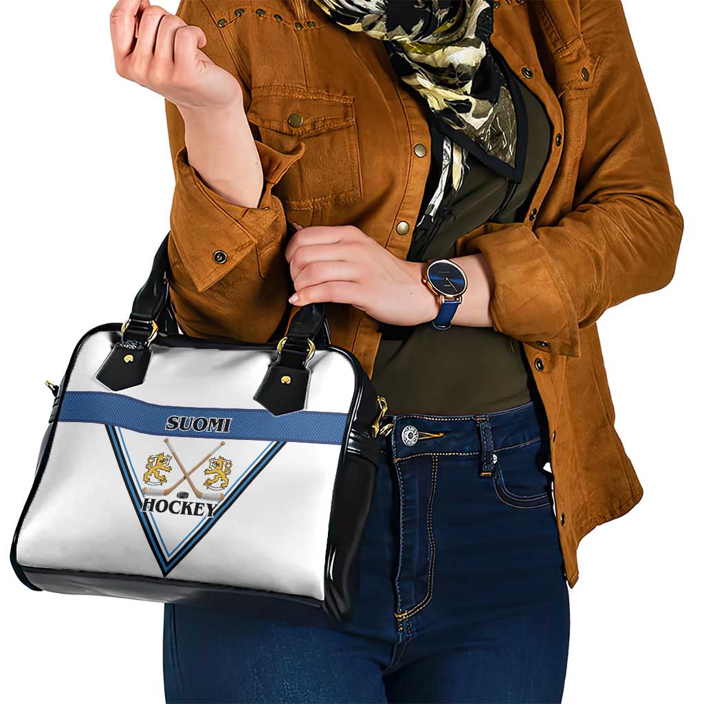 Finland Hockey Shoulder Handbag Suomi Lion Ice Pride 2026 White Version