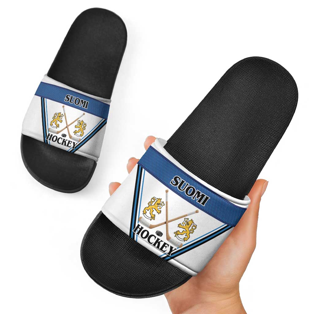 Finland Hockey Slide Sandals Suomi Lion Ice Pride 2026 White Version