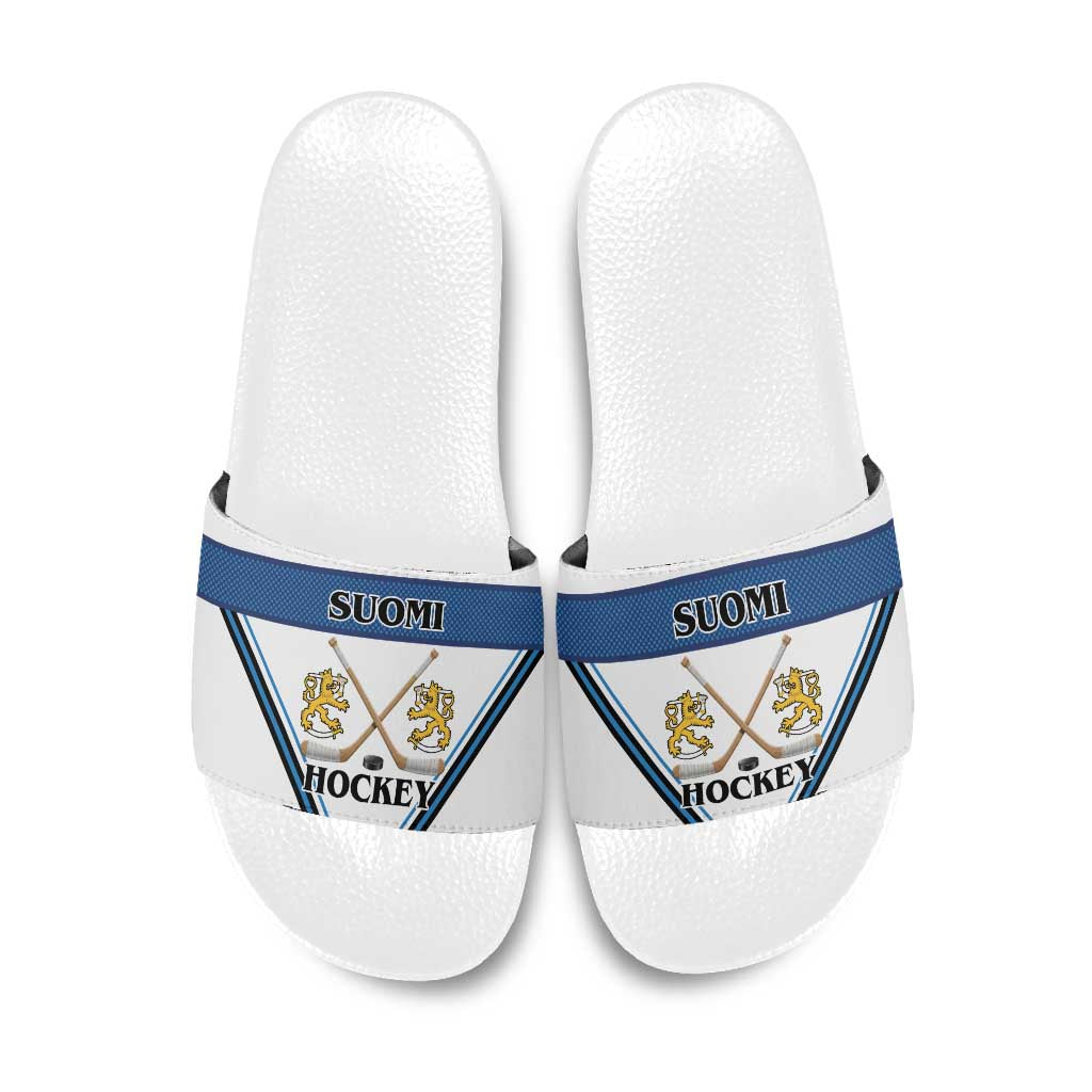 Finland Hockey Slide Sandals Suomi Lion Ice Pride 2026 White Version