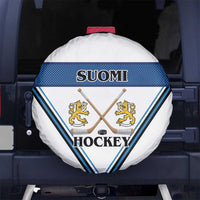 Finland Hockey Spare Tire Cover Suomi Lion Ice Pride 2026 White Version